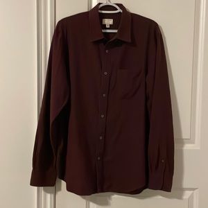 Club Monaco Men’s Long Sleeve Solid Shirt